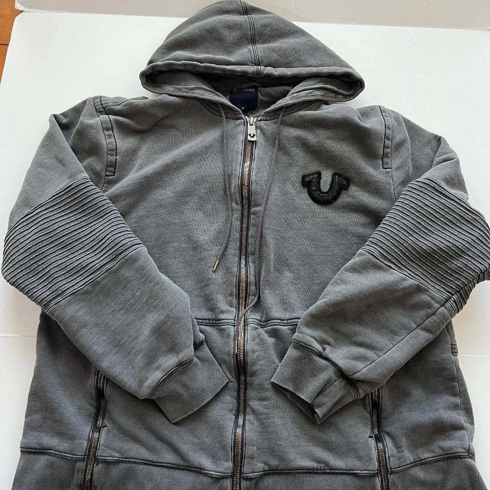 True Religon Mens Motto Hoodie Dark Grey Mens 2XLT